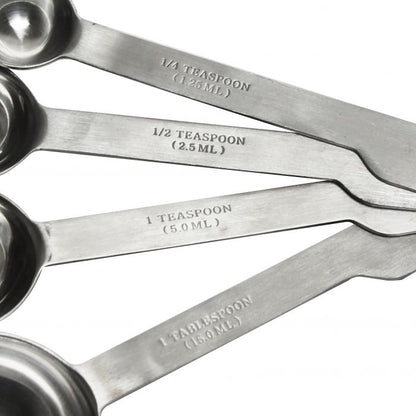 4-Piece Stainless Steel Measuring Spoon Set