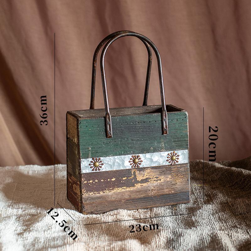 OX21 A Set Of Three Wood Handbags, Decoration