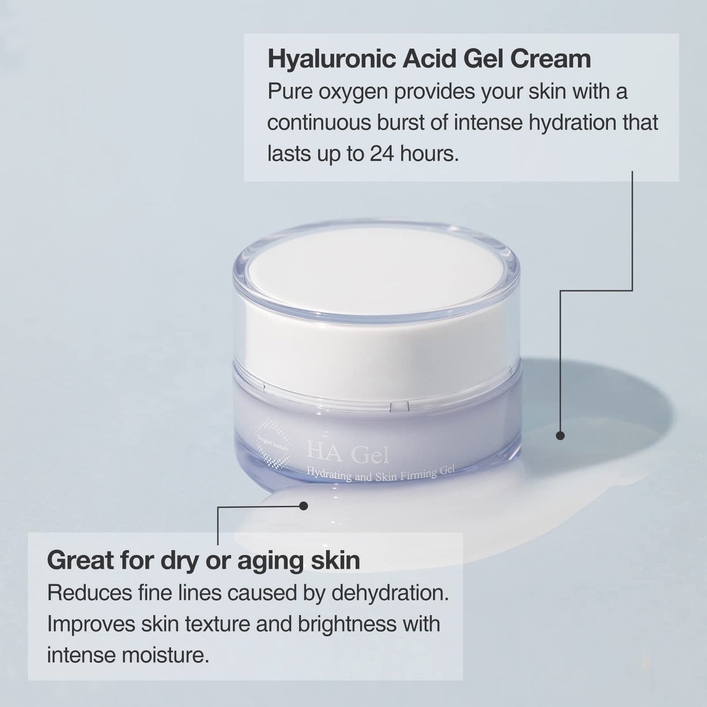 OxygenCeuticals HA Gel – Intensive Hydration with Hyaluronic Acid, Adenosine & Centella (50ml)
