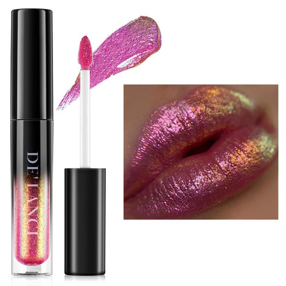 oygcee Chameleon Lipstick Pink Green Shimmer – Hydrating, Waterproof, Long-Lasting, Talc-Free (#8)