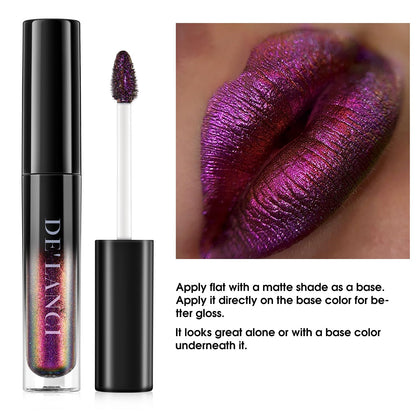oygcee Chameleon Lipstick Pink Green Shimmer – Hydrating, Waterproof, Long-Lasting, Talc-Free (#8)