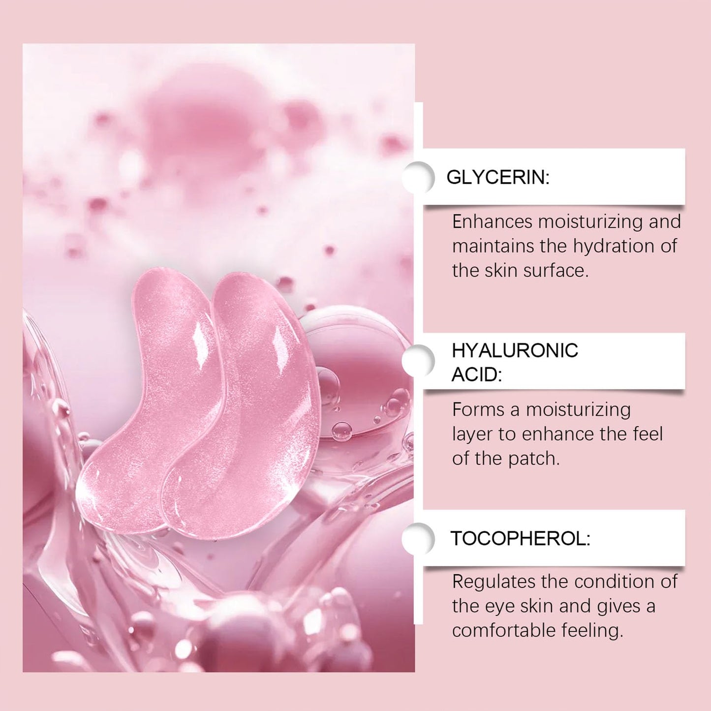 OYKOSE Instalift PDRN & Collagen Eye Patches | Hydrating Niacinamide Under Eye Masks | Serene Skincare, 8 Pairs