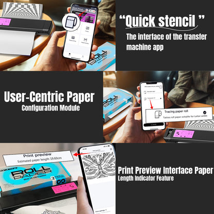 OZER M08Pro Wireless Tattoo Transfer Stencil Printer - Inkless, Portable Thermal Copier