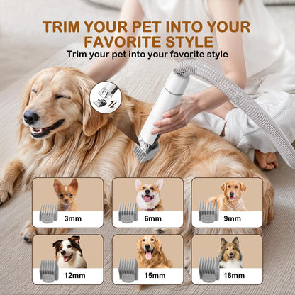 Ozumek Dog Grooming Vacuum Kit – 6 Tools, Quiet & Powerful Grooming