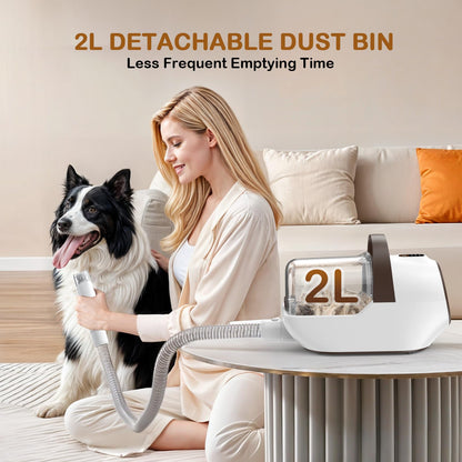 Ozumek Dog Grooming Vacuum Kit – 6 Tools, Quiet & Powerful Grooming