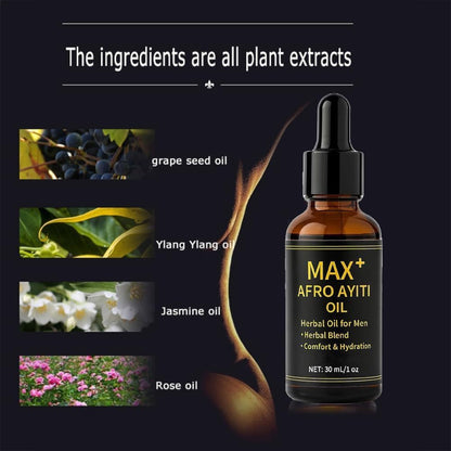 OZZKSO Max+ Afro Ayiti Oil – Natural Herbal Massage Oil, 30ML