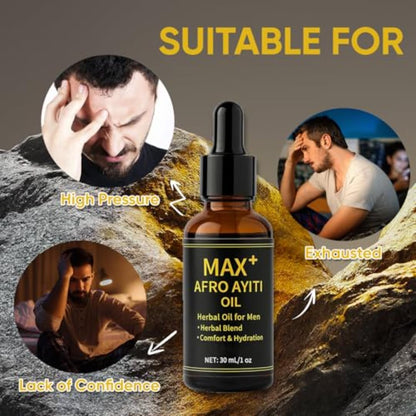 OZZKSO Max+ Afro Ayiti Oil – Natural Herbal Massage Oil, 30ML