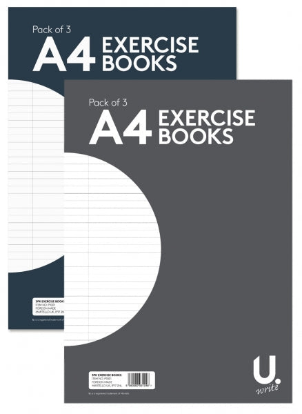 Premium A4 Exercise Books 16 Sheets Pack of 3 for Enhanced Productivity