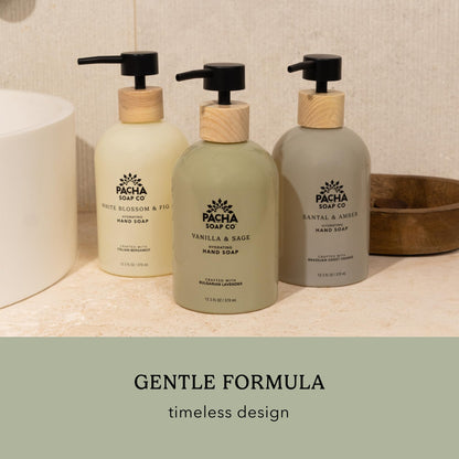 Pacha Soap Co. Liquid Hand Soap – Vanilla & Sage (2-Pack, 12.5 fl oz each) | Hydrating & Clean Ingredients | Made in USA