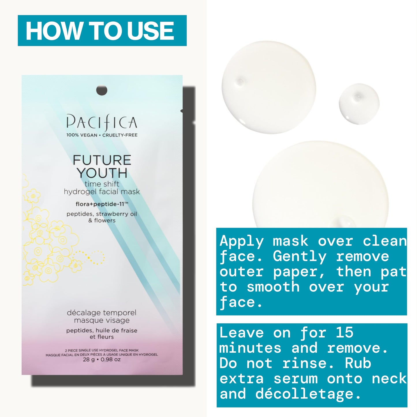 Pacifica Future Youth Time Shift Hydrogel Mask - 12-Pack | Multi-Peptide Hydration & Firming