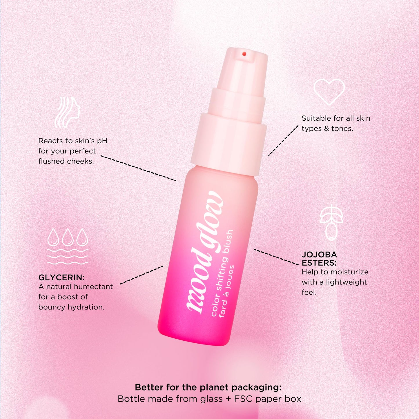 Pacifica Mood Glow pH Color Shifting Blush Balm – Hydrating, Buildable Cheek Tint