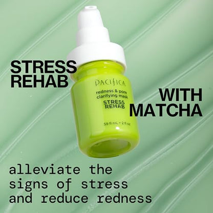 Pacifica Stress Rehab Redness & Pore Clarifying Mask – Niacinamide, Caffeine, Matcha | Vegan & Cruelty-Free