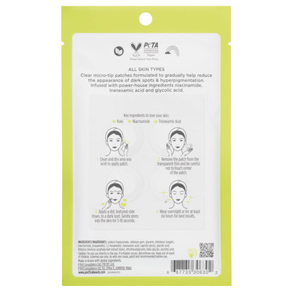 Pacifica Dark Spot Dissolving Micropatches 12-Pack – Niacinamide Tranexamic Kale