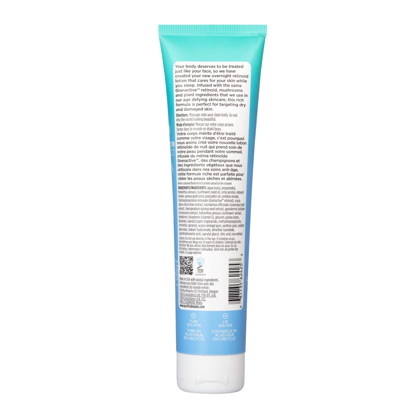 Pacifica Wake Up Beautiful Retinoid Body Lotion – Hydration, Elasticity & Gentle Overnight Renewal