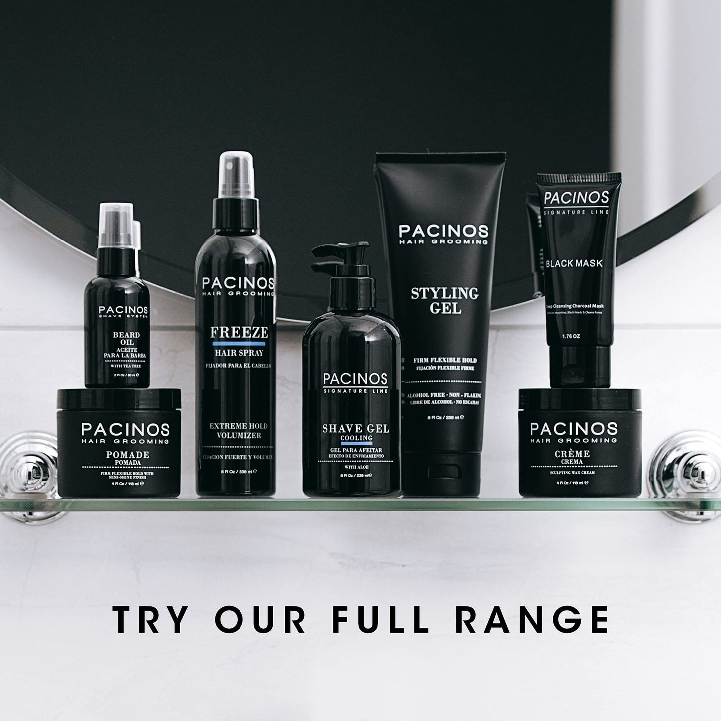 Pacinos Sleek Extra Hold Pomade with Shine | Long-Lasting Definition for All Hair Types | 2 oz