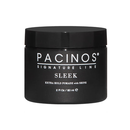 Pacinos Sleek Extra Hold Pomade with Shine | Long-Lasting Definition for All Hair Types | 2 oz
