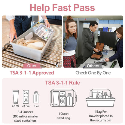 PACKISM 2-Pack Clear Toiletry Bags – Medium TSA Carry-On & Large Luggage