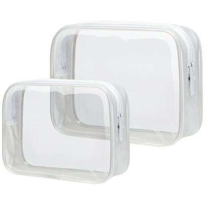PACKISM 2-Pack Clear Toiletry Bags – Medium TSA Carry-On & Large Luggage