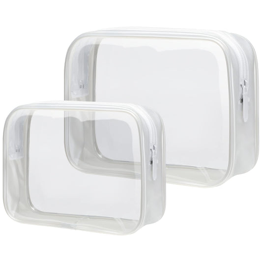 PACKISM 2-Pack Clear Toiletry Bags – Medium TSA Carry-On & Large Luggage