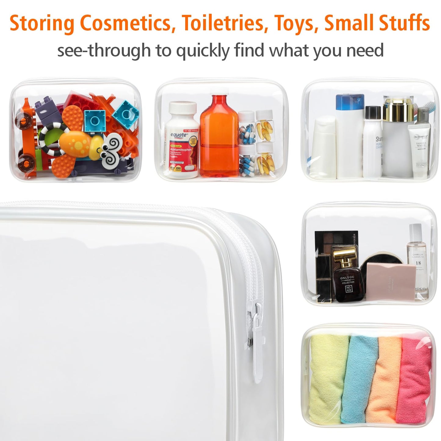 PACKISM 2-Pack Clear Toiletry Bags – Medium TSA Carry-On & Large Luggage