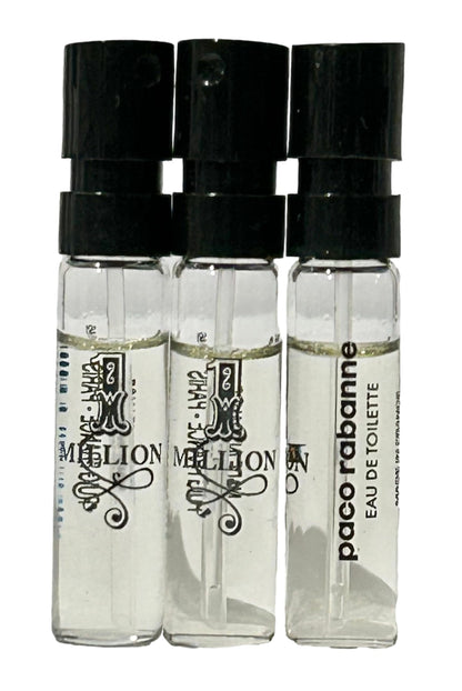 Paco Rabanne 1 Million EDT Travel Vial Set – 3 x 1.5 ml Mini Sprays