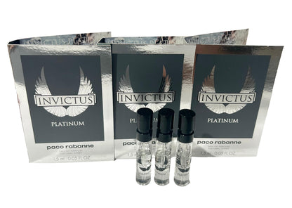 Paco Rabanne Invictus Platinum EDP Men – 3x 1.5ml Mini Vials Set