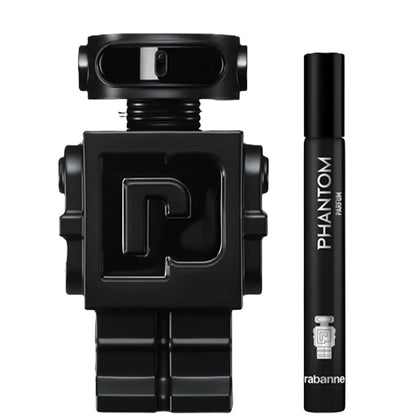 Paco Rabanne Phantom Gift Set for Men – 3.4 oz Parfum + 0.33 oz Travel Spray