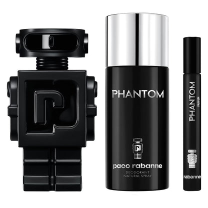 Paco Rabanne Phantom 3-Piece Gift Set for Men – Parfum, Deodorant & Travel Spray