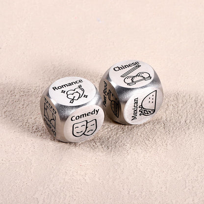 Paginafr 2PCS Food & Movie Decision Dices – Date Night & Gift Idea