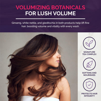 Pai-Shau Opulent Volume Cleanser & Conditioner Duo – 1L Each | Volumizing for Fine Hair