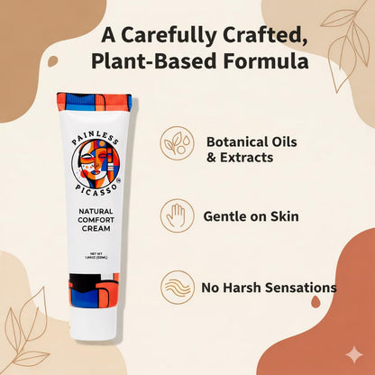 Painless Picasso Plant-Based Skin Prep Cream – Cosmetic Skin Prep & Skin Conditioning, 1.69 oz