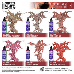 Green Stuff World Paint Set - Dipping collection 04 (Flesh/Red)
