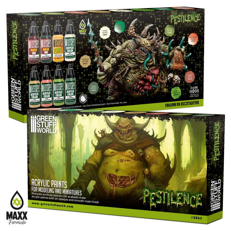 Green Stuff World Paint Set - Pestilence