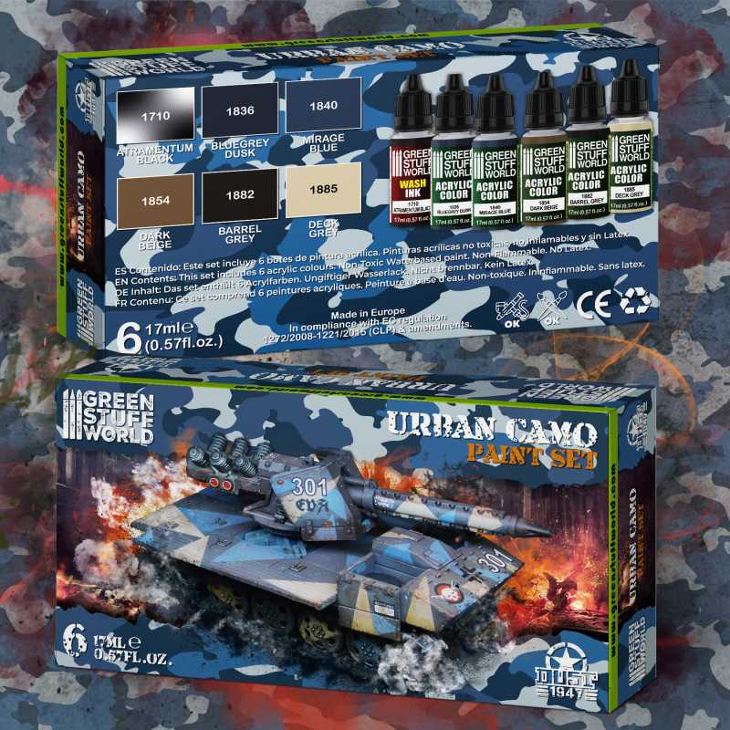 Green Stuff World Paint Set - Urban Camo