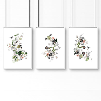 Paintings for home office | set of 3 wall art prints