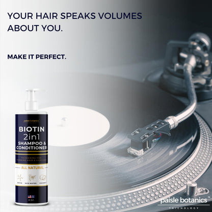 Paisle Botanics Biotin 2-in-1 Shampoo & Conditioner | Hair Thickening