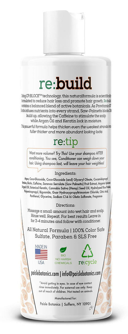 Paisle Botanics NATURAL Volumizing Shampoo & Conditioner for Hair Growth – DHT Blocking Biotin