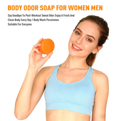 PALFICAB 120G Round Persimmon Soap – Natural Odor Control for Women & Men (2 Bars)