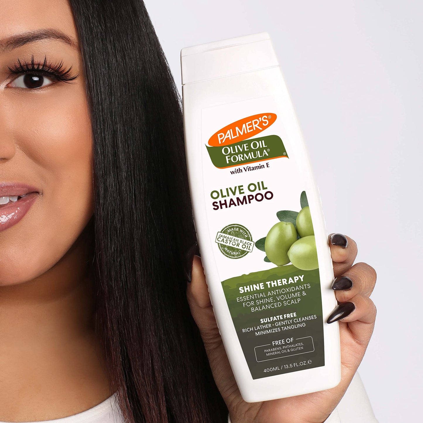 Palmer's Olive Oil Formula Shine Therapy Shampoo – 2 x 13.5 oz | Sulfate-Free, Frizz Control & Shine