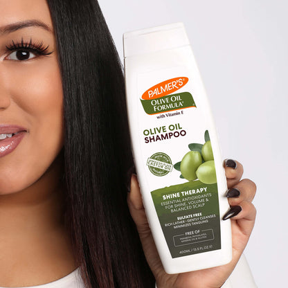 Palmer's Olive Oil Formula Shine Therapy Shampoo – 2 x 13.5 oz | Sulfate-Free, Frizz Control & Shine