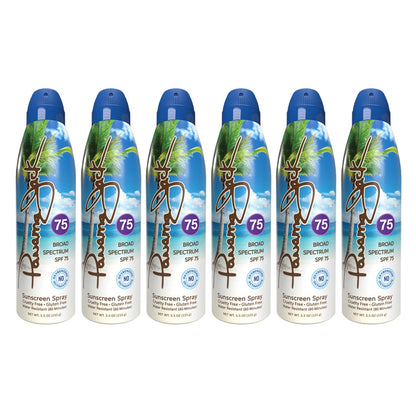 Panama Jack Continuous Spray Sunscreen SPF 75 — Broad Spectrum, Water Resistant (80 Minutes), Pack of 2