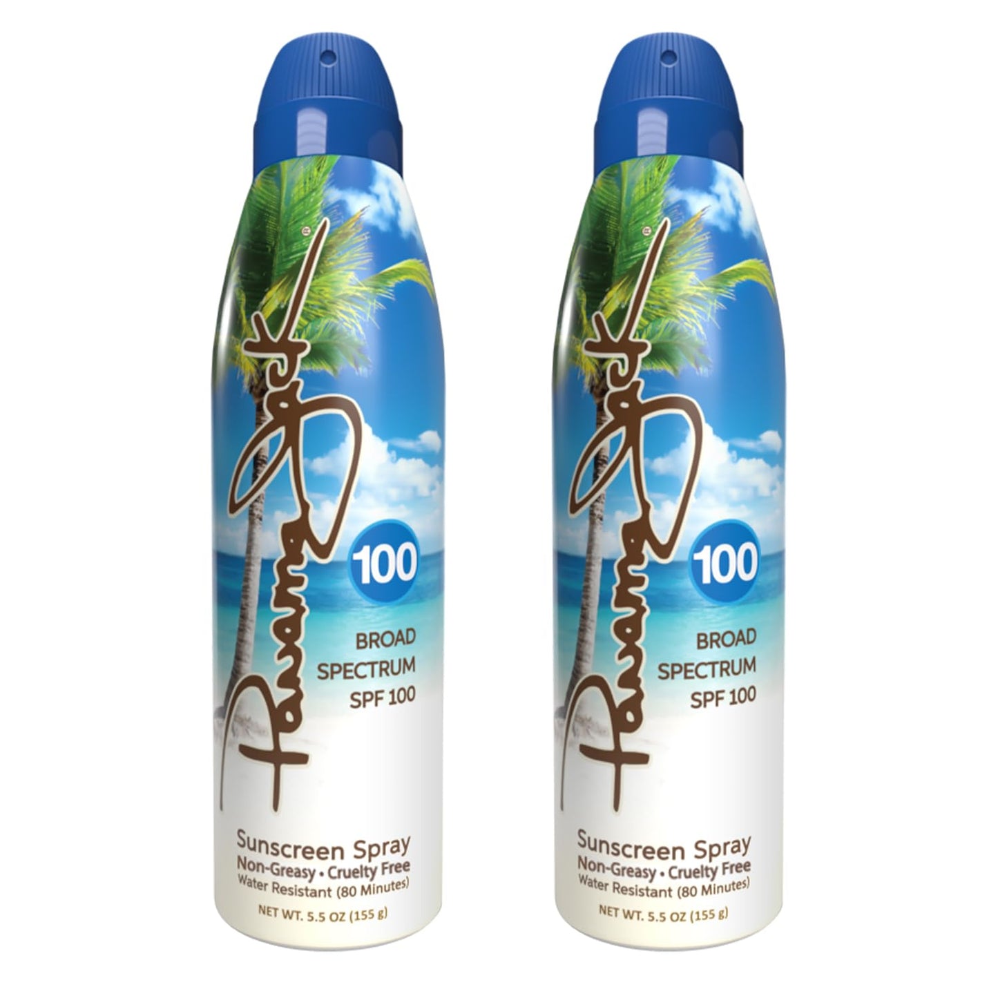 Panama Jack Continuous Spray Sunscreen SPF 100 – Broad Spectrum UVA/UVB, Water Resistant 80 Minutes