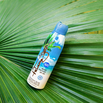 Panama Jack SPF 100 Continuous Spray Sunscreen – Broad Spectrum UVA/UVB, Reef-Friendly, Water Resistant 80 Minutes, 2-Pack