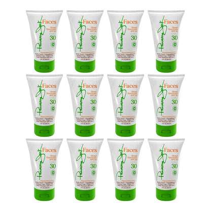 Panama Jack Faces Sunscreen Lotion SPF 30 – Broad Spectrum, Hypoallergenic, Gluten Free (Pack of 12, 3 oz)