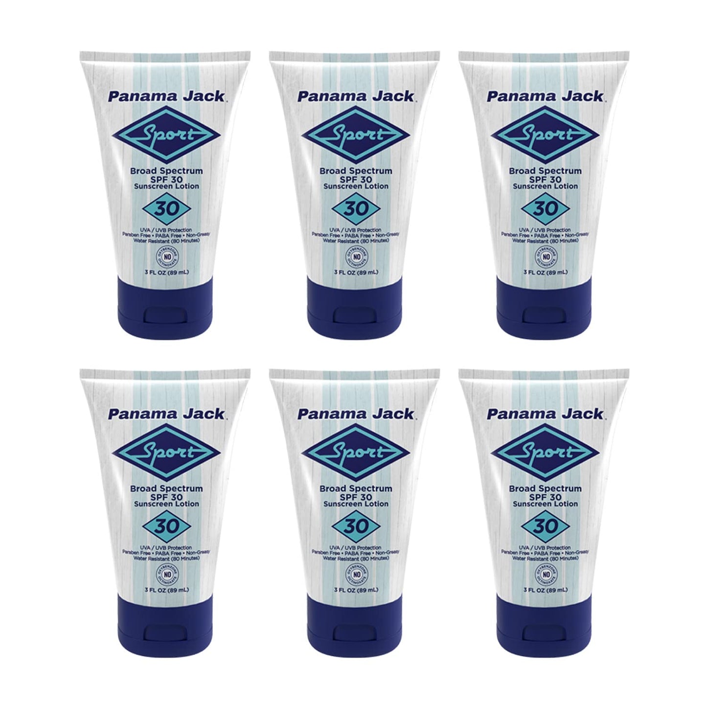 Panama Jack Sport Sunscreen Lotion SPF 30 – Broad Spectrum, Non-Greasy, Reef Friendly (3 fl oz x12)