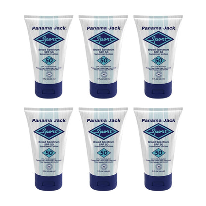 Panama Jack Sport Sunscreen Lotion SPF 50 – Non-Greasy, Water-Resistant (Pack of 12)