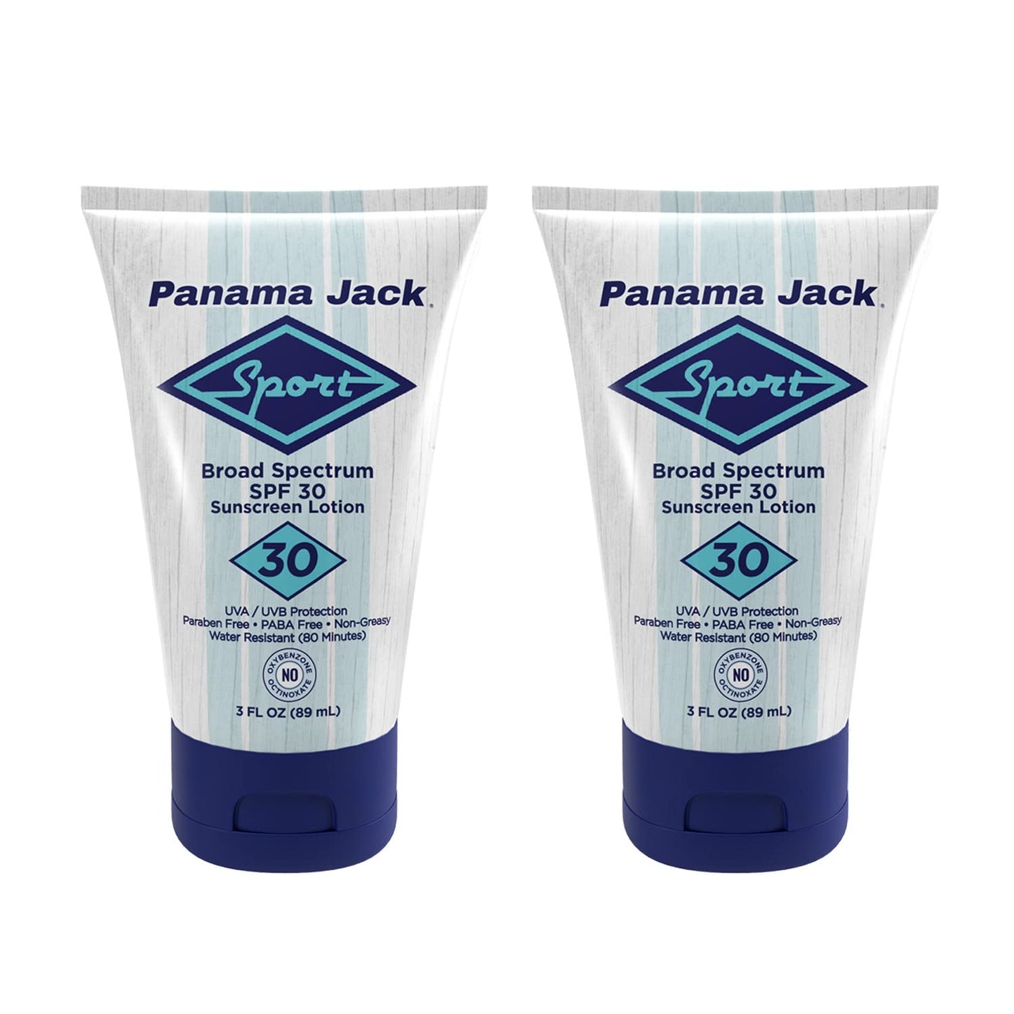 Panama Jack Sport Sunscreen Lotion SPF 30 – Non-Greasy, Reef-Friendly, 3 fl oz (Pack of 2)