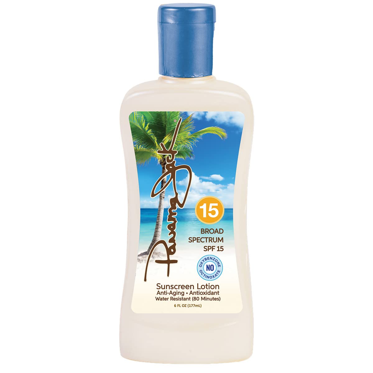 Panama Jack Sunscreen Suntan Lotion SPF 15 – Broad Spectrum UVA/UVB, Cruelty-Free, Gluten & Paraben Free, 6 FL OZ (Pack of 6)