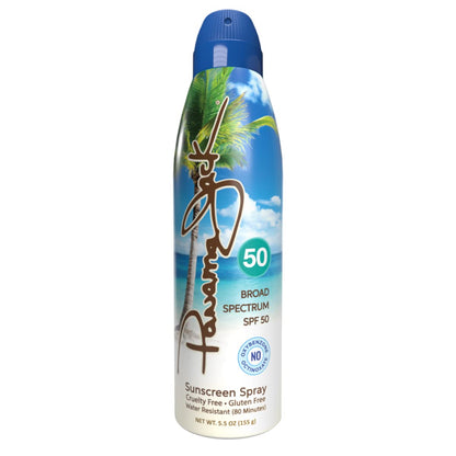 Panama Jack Continuous Spray Sunscreen SPF 50 – Broad Spectrum UVA/UVB, Water Resistant (80 min), 5.5 oz (Pack of 12)