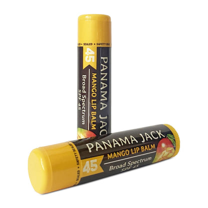 Panama Jack Sunscreen Lip Balm SPF 45 | Broad Spectrum Lip Protection | Mango Flavor – 7-Pack